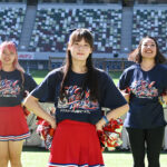 チアリーディング部が国立競技場で試合前パフォーマンスに出演
